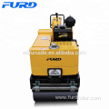 Mini road roller for laying asphalt walking double drum vibratory road compactor(FYL-800C)